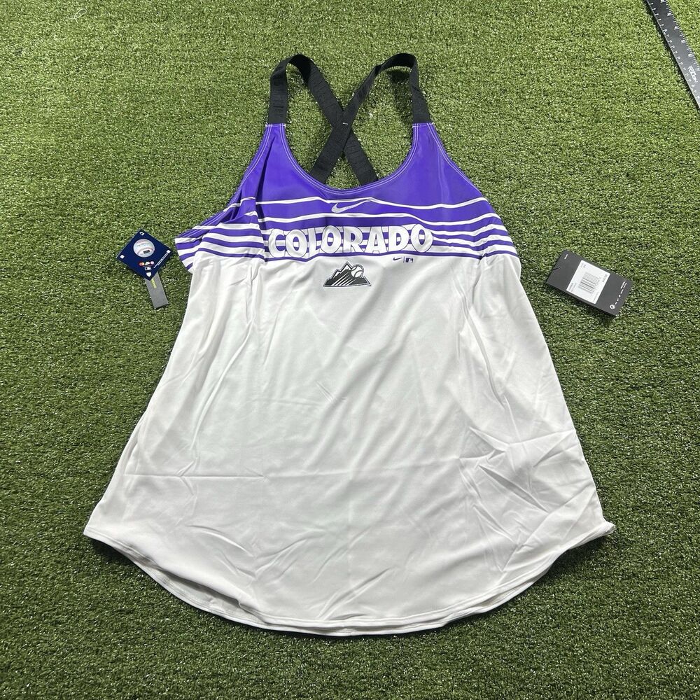 Nike Dri Fit MLB Colorado Rockies Women's 2XL Swimming Tank top Straps NWT